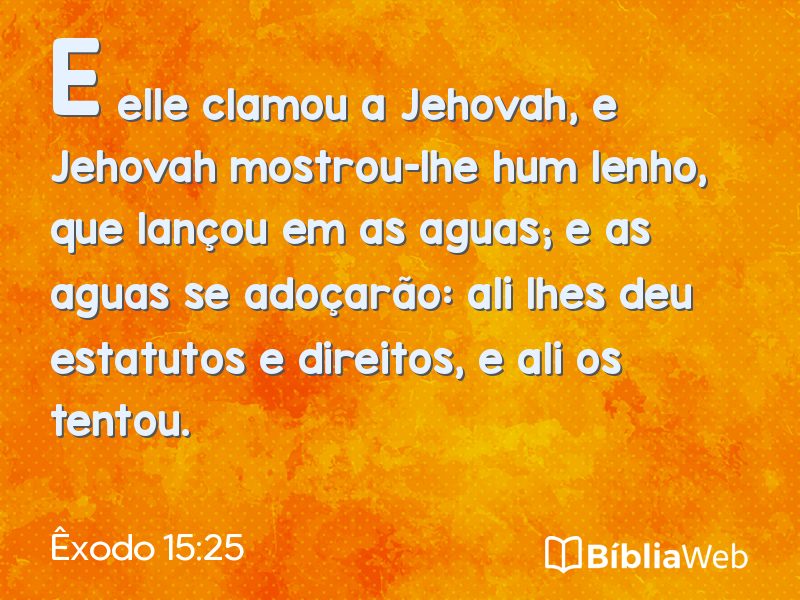 Êxodo 15:25 em imagem para compartilhar