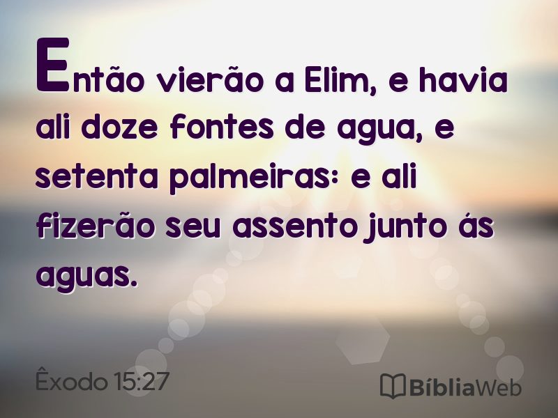 Êxodo 15:27 em imagem para compartilhar