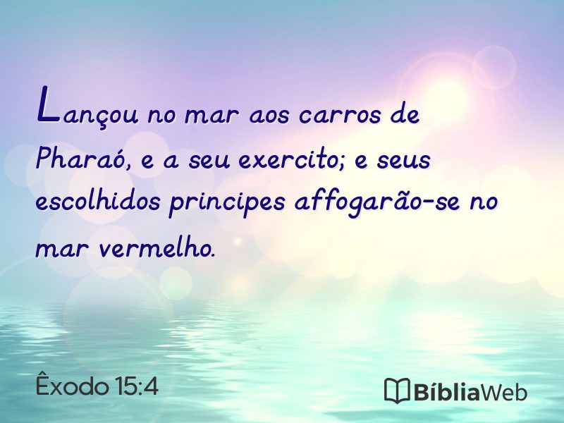 Êxodo 15:4 em imagem para compartilhar