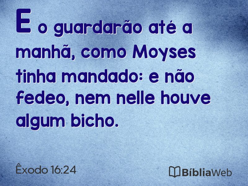 Êxodo 16:24 em imagem para compartilhar