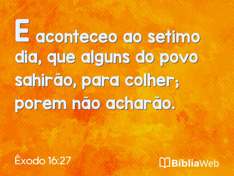 Êxodo 16:27 em imagem para compartilhar
