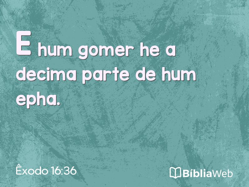 Êxodo 16:36 em imagem para compartilhar