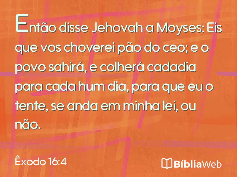 Êxodo 16:4 em imagem para compartilhar