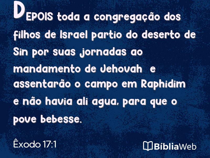 Êxodo 17:1 em imagem para compartilhar