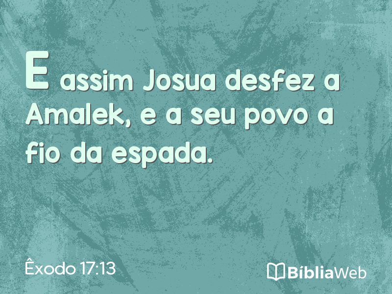 Êxodo 17:13 em imagem para compartilhar