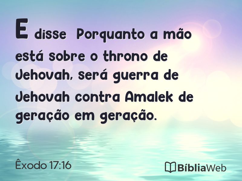 Êxodo 17:16 em imagem para compartilhar
