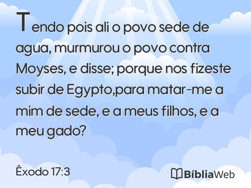 Êxodo 17:3 em imagem para compartilhar