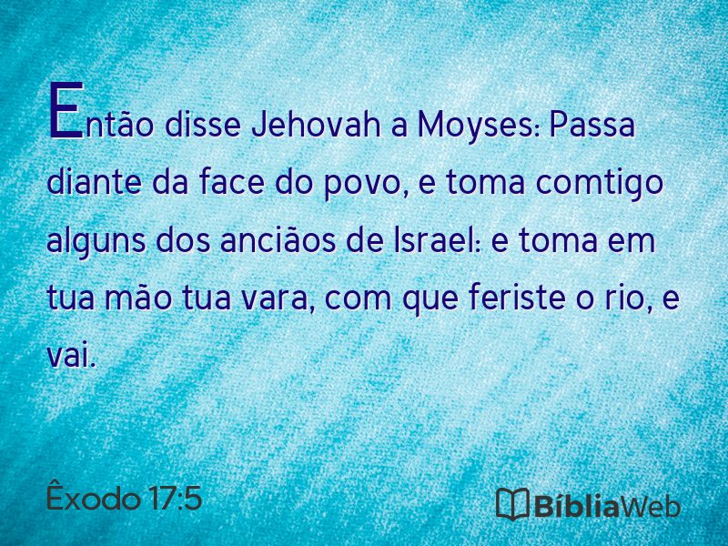 Êxodo 17:5 em imagem para compartilhar