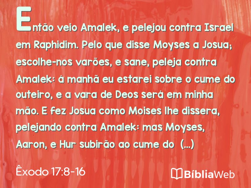 Êxodo 17:8-16 em imagem para compartilhar