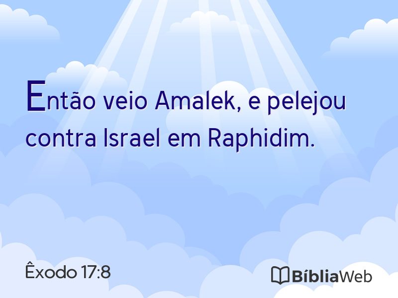 Êxodo 17:8 em imagem para compartilhar