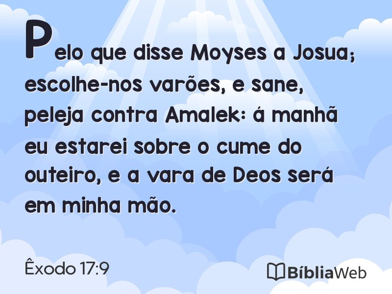 Êxodo 17:9 em imagem para compartilhar