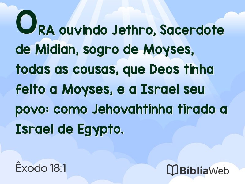 Êxodo 18:1 em imagem para compartilhar