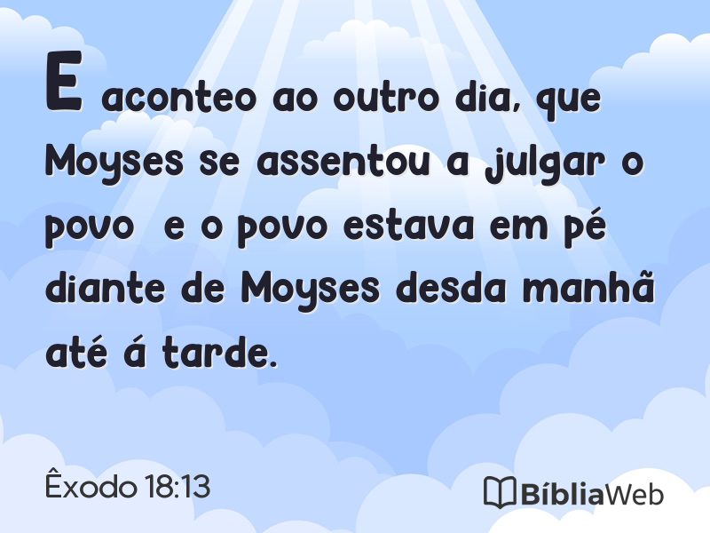 Êxodo 18:13 em imagem para compartilhar
