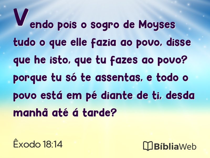 Êxodo 18:14 em imagem para compartilhar