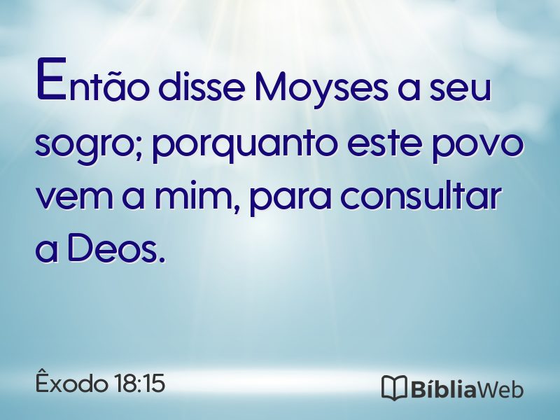 Êxodo 18:15 em imagem para compartilhar