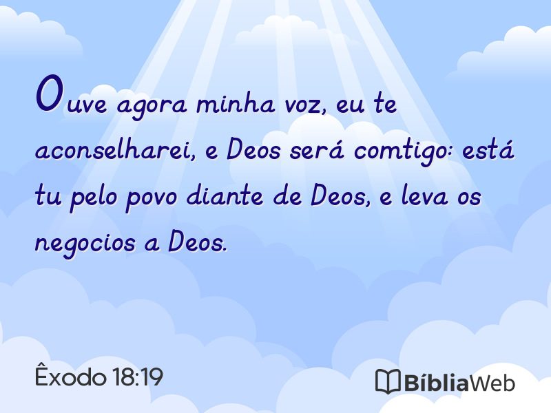 Êxodo 18:19 em imagem para compartilhar