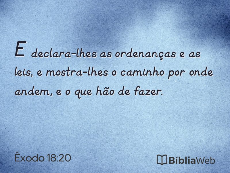 Êxodo 18:20 em imagem para compartilhar