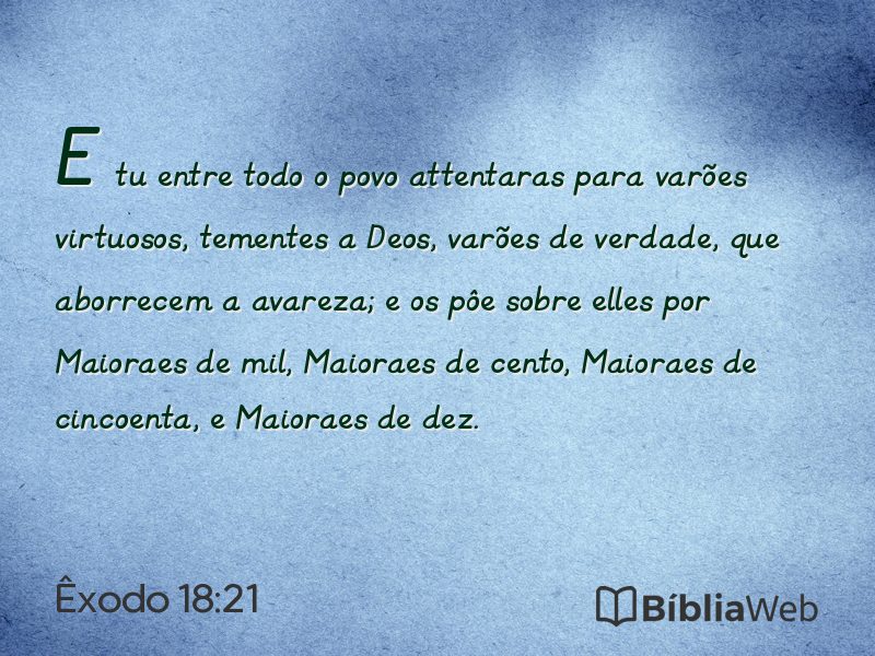 Êxodo 18:21 em imagem para compartilhar