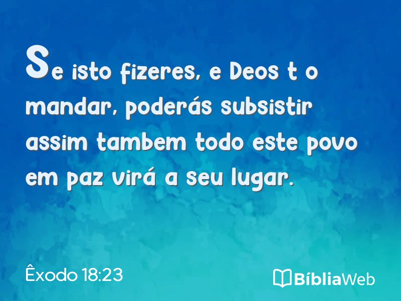 Êxodo 18:23 em imagem para compartilhar