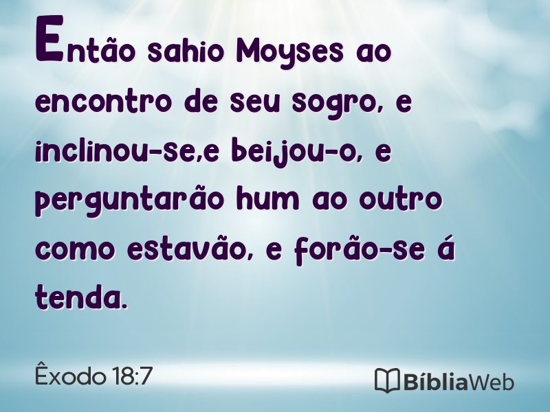 Êxodo 18:7 em imagem para compartilhar