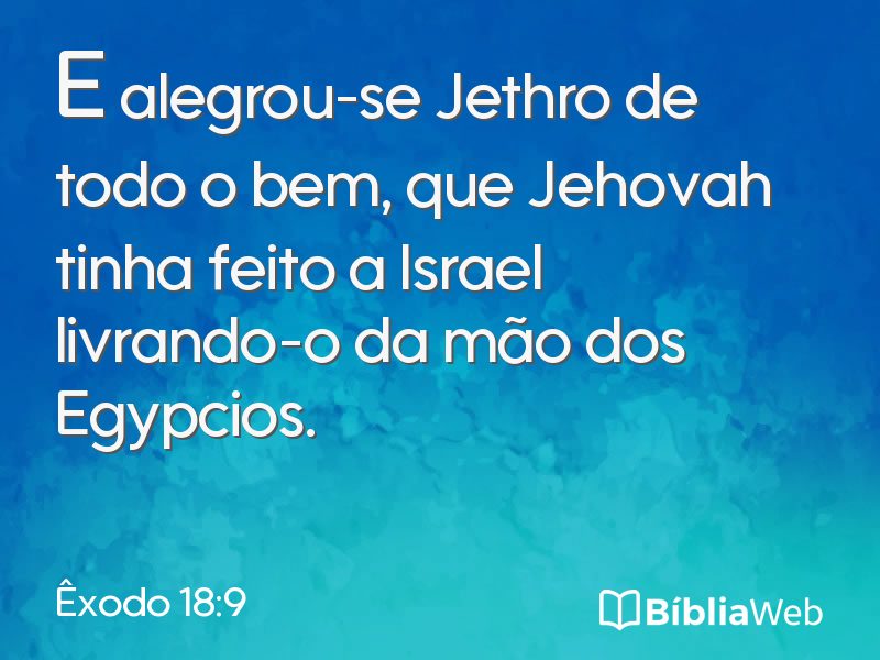 Êxodo 18:9 em imagem para compartilhar