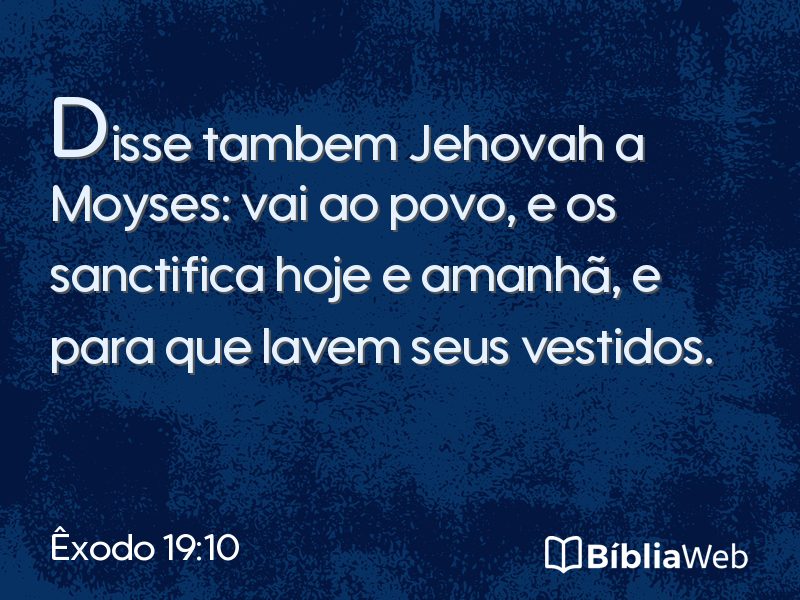 Êxodo 19:10 em imagem para compartilhar