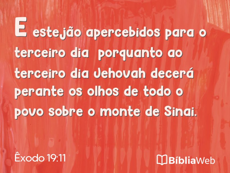 Êxodo 19:11 em imagem para compartilhar