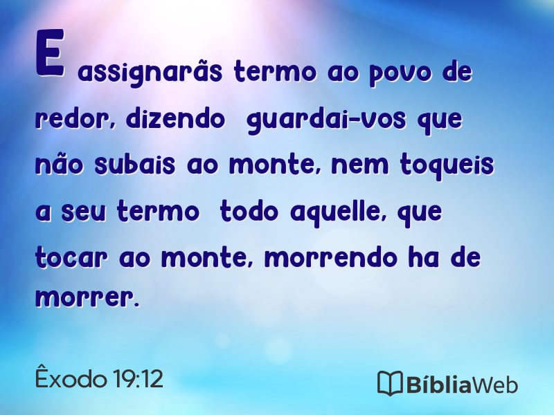 Êxodo 19:12 em imagem para compartilhar