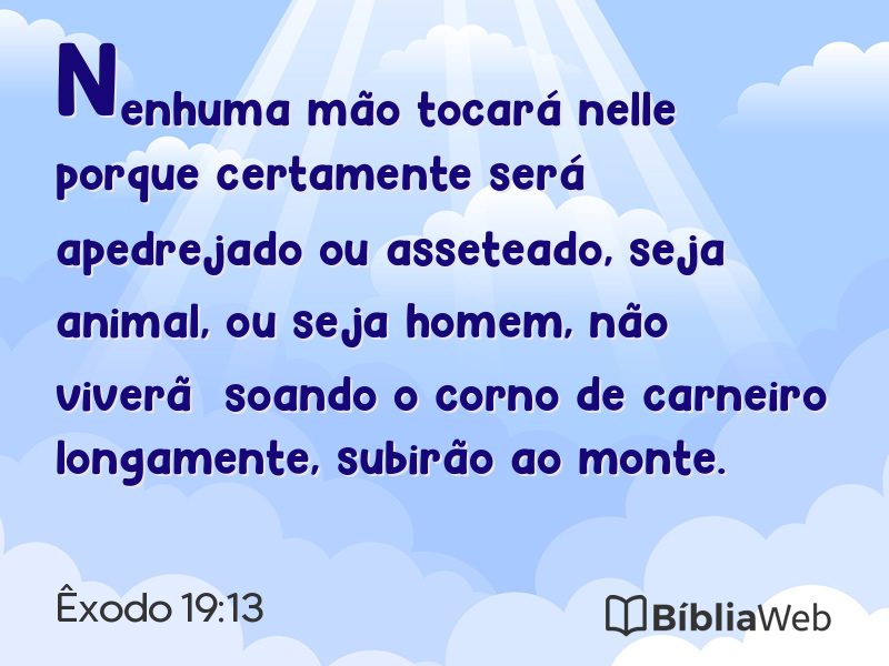 Êxodo 19:13 em imagem para compartilhar
