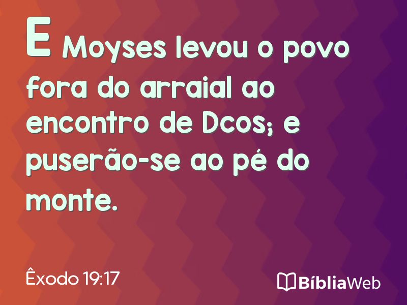 Êxodo 19:17 em imagem para compartilhar