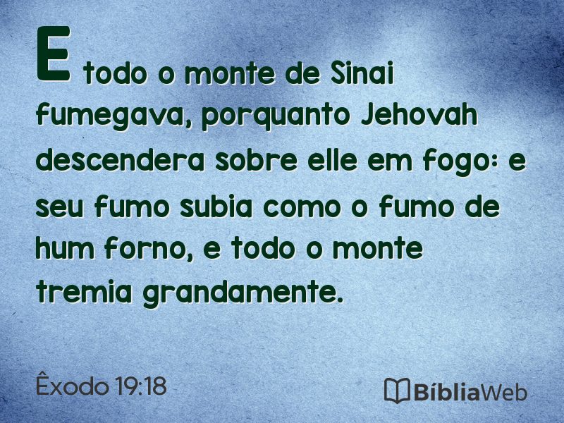 Êxodo 19:18 em imagem para compartilhar
