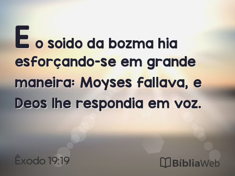 Êxodo 19:19 em imagem para compartilhar