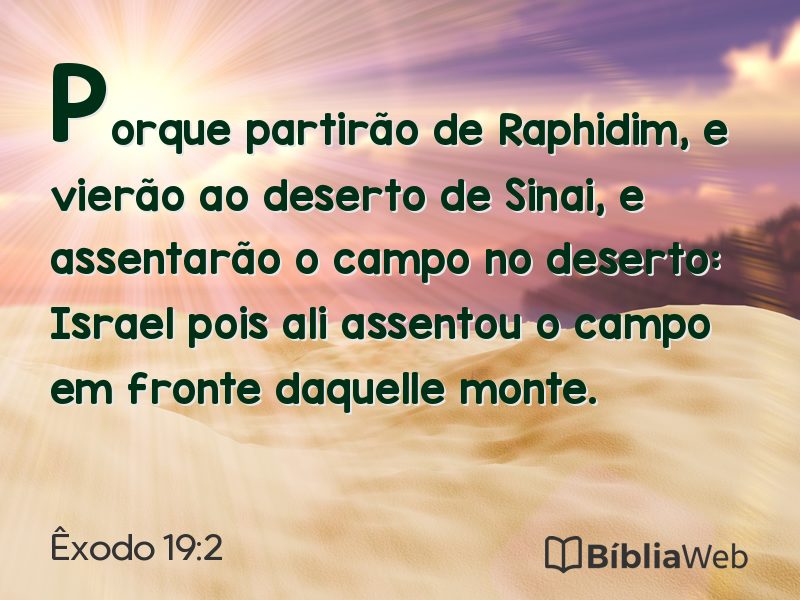 Êxodo 19:2 em imagem para compartilhar