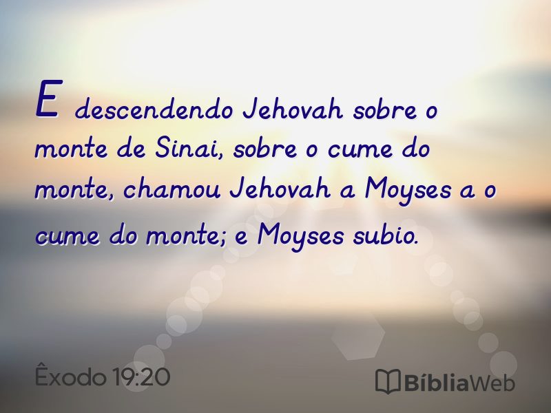 Êxodo 19:20 em imagem para compartilhar