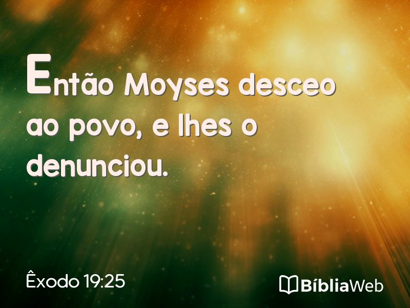 Êxodo 19:25 em imagem para compartilhar