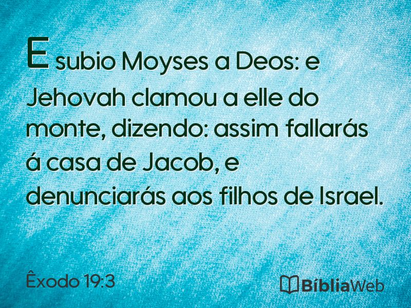 Êxodo 19:3 em imagem para compartilhar