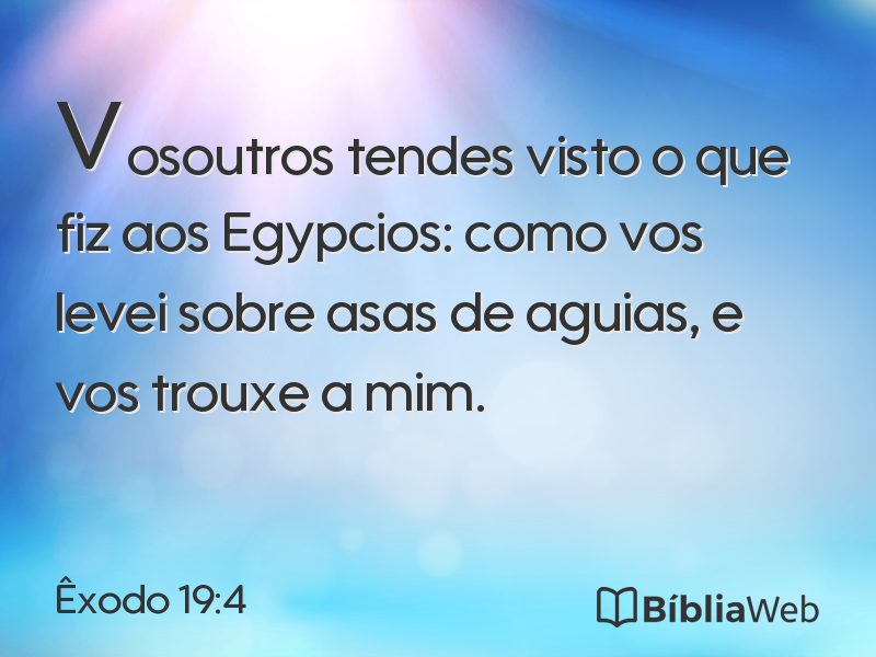 Êxodo 19:4 em imagem para compartilhar