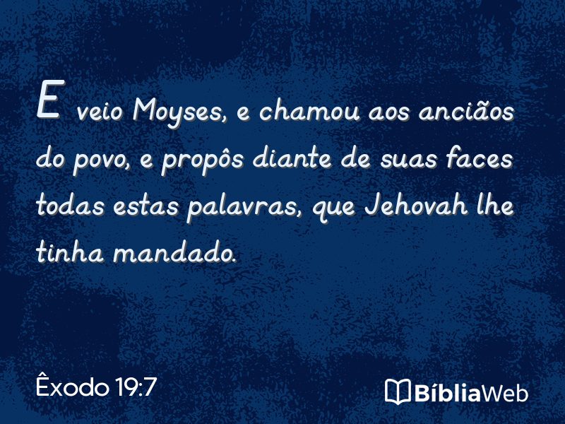 Êxodo 19:7 em imagem para compartilhar