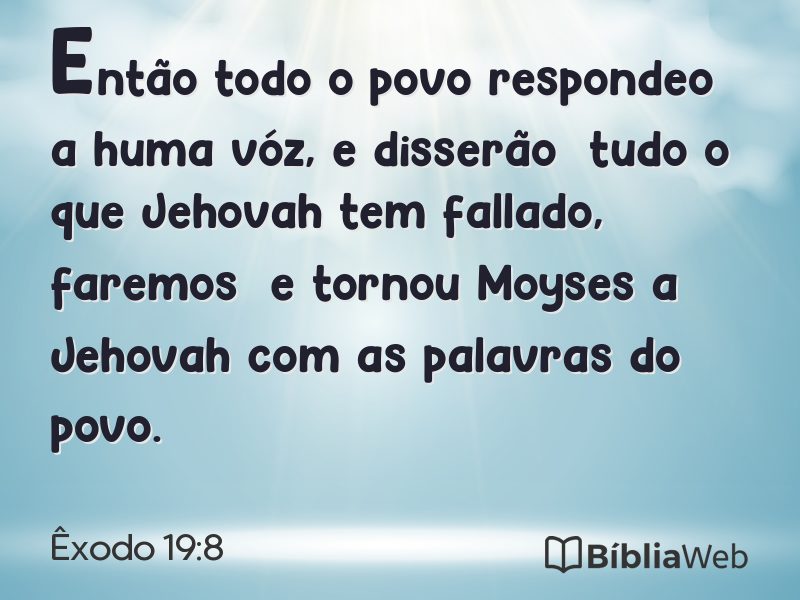 Êxodo 19:8 em imagem para compartilhar