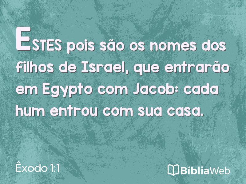 Êxodo 1:1 em imagem para compartilhar