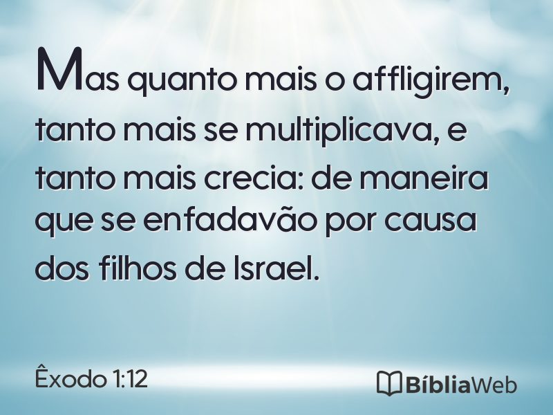 Êxodo 1:12 em imagem para compartilhar