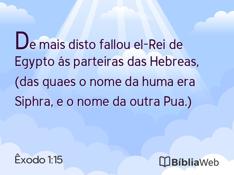 Êxodo 1:15 em imagem para compartilhar