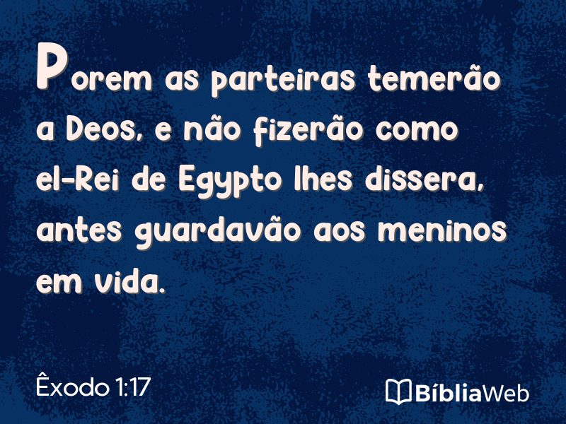 Êxodo 1:17 em imagem para compartilhar