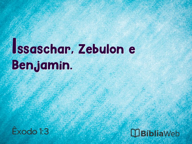Êxodo 1:3 em imagem para compartilhar