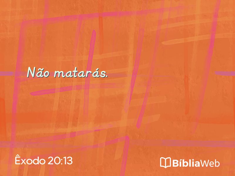 Êxodo 20:13 em imagem para compartilhar