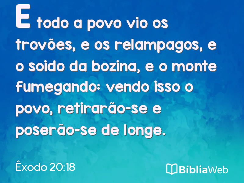 Êxodo 20:18 em imagem para compartilhar