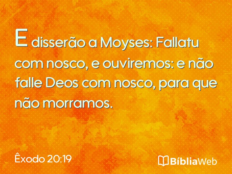 Êxodo 20:19 em imagem para compartilhar