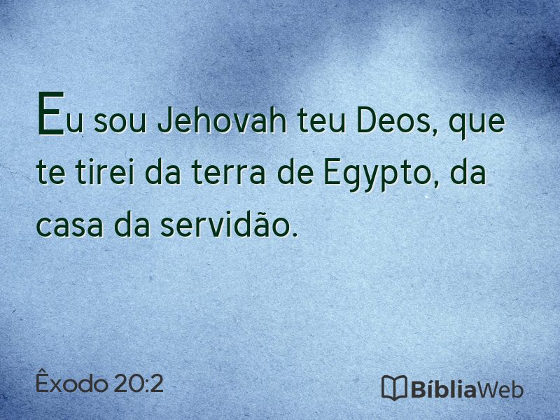 Êxodo 20:2 em imagem para compartilhar