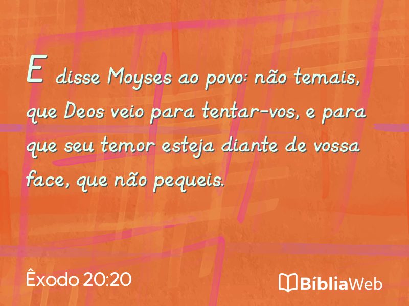 Êxodo 20:20 em imagem para compartilhar