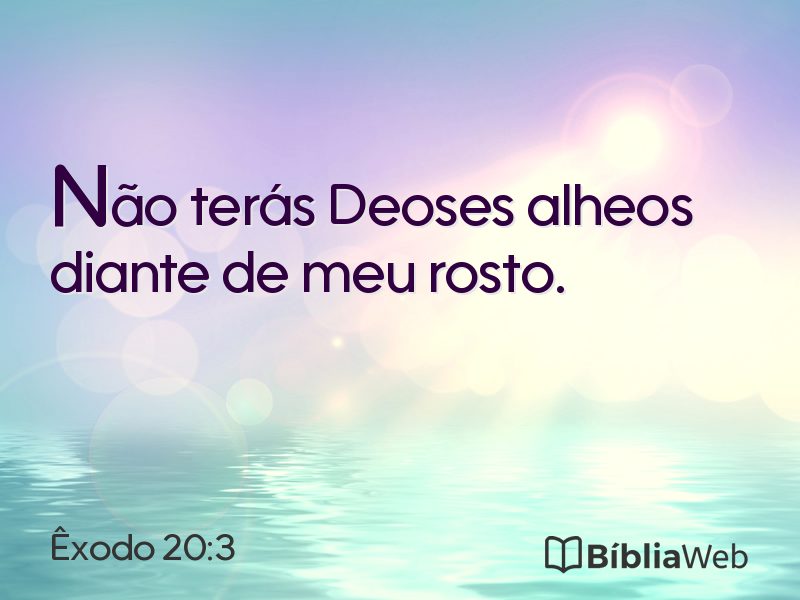 Êxodo 20:3 em imagem para compartilhar